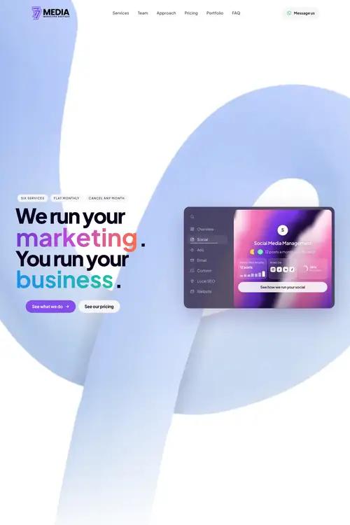 The 77 Media website, built by 77 Media
