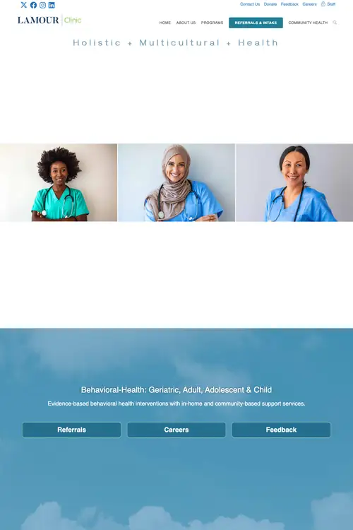 The Lamour Clinic website, built by 77 Media